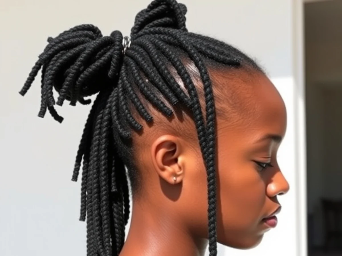Simple Daily Loc Ponytail - loc style for long hairs