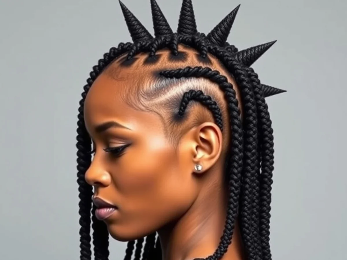 Spiked Loc Style - loc style for long hairs