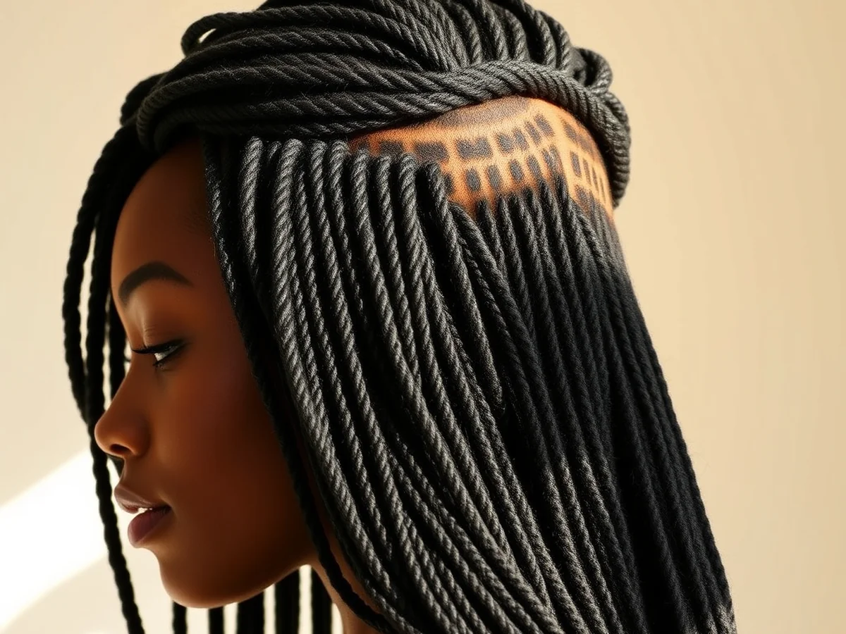 Twisted Halo Style - loc style for long hairs
