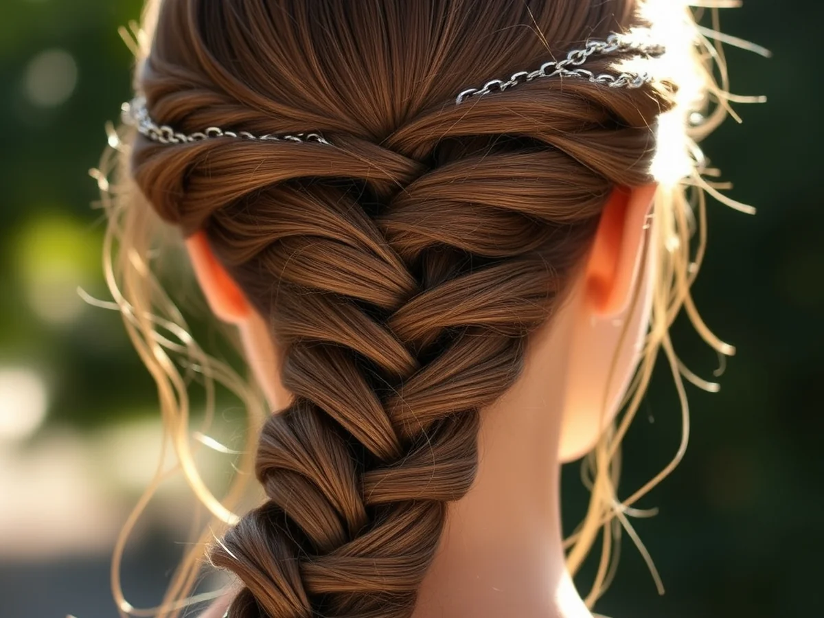 Hair Chain Braids - must try styles with hair jewelry