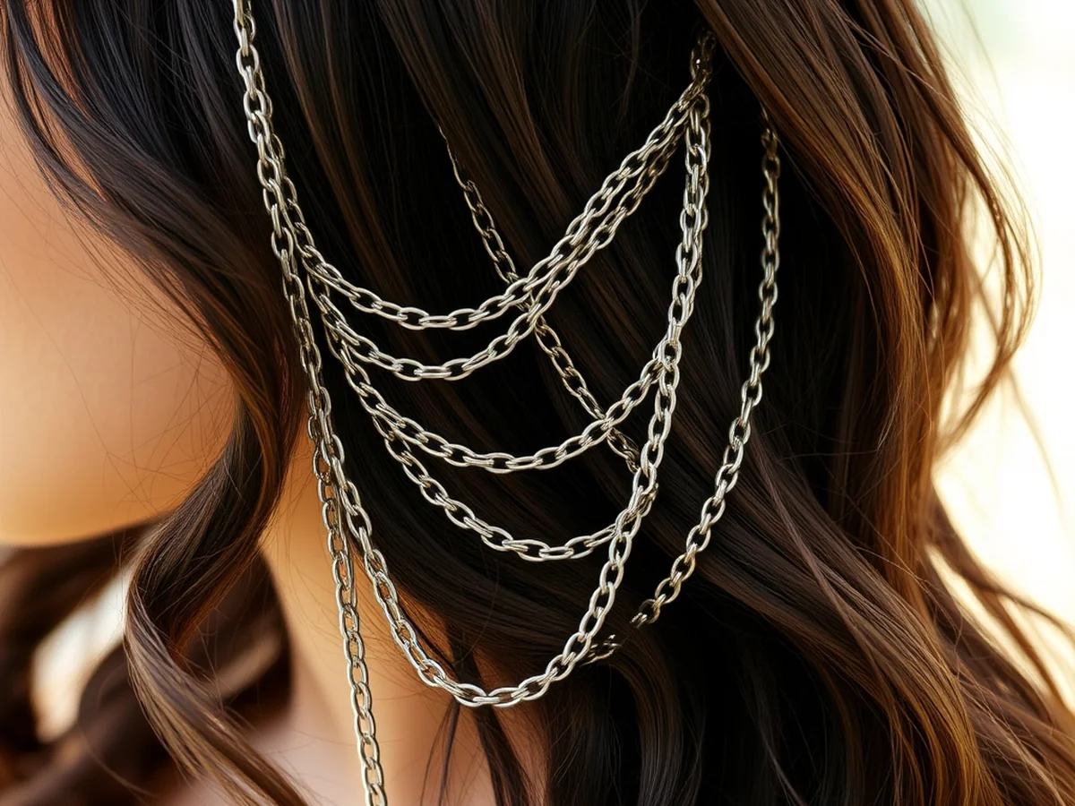 Layered Hair Chains - must try styles with hair jewelry