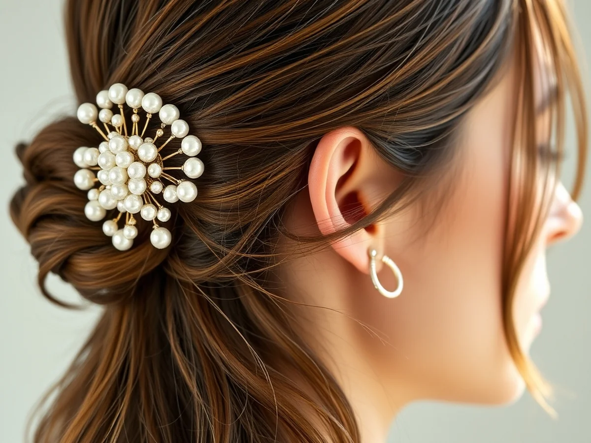 Pearl Barrette Styles - must try styles with hair jewelry