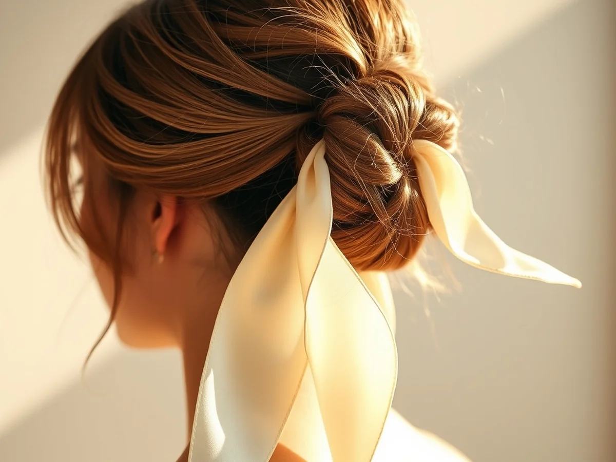 Silk Ribbon Wraps - must try styles with hair jewelry