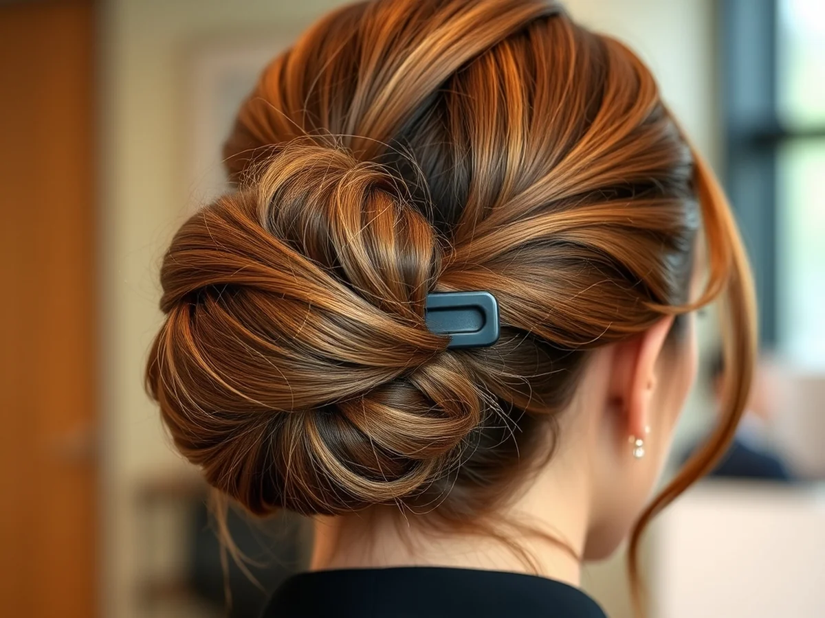 Claw Clip Updo - office going hairstyle