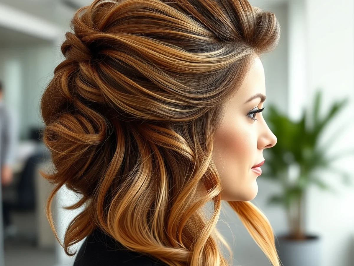 Voluminous Half-Up Style - office going hairstyle