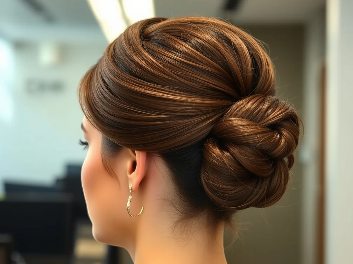 Wrapped French Twist - office going hairstyle