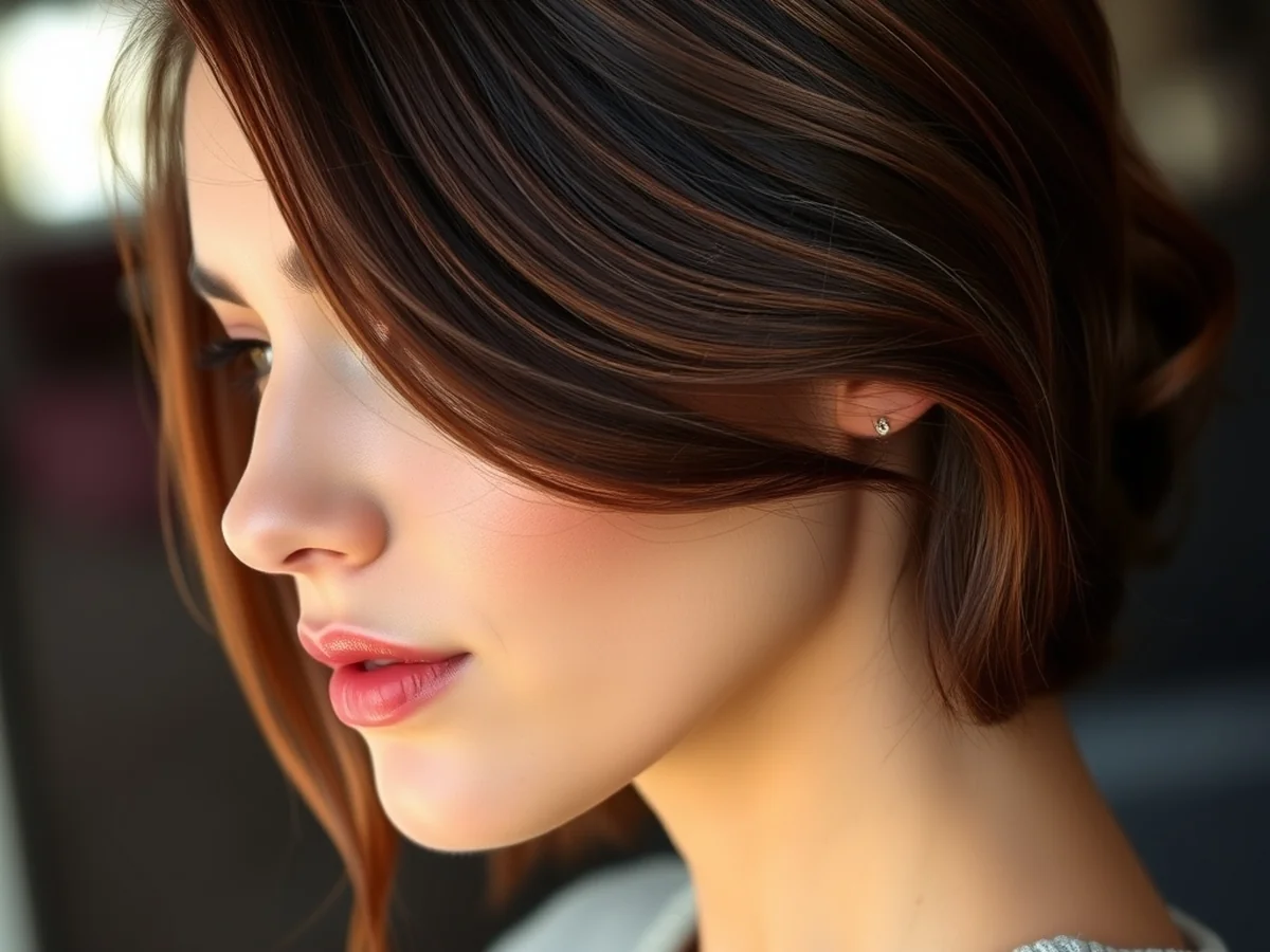 Deep Auburn Accents - spring brunettes hair color