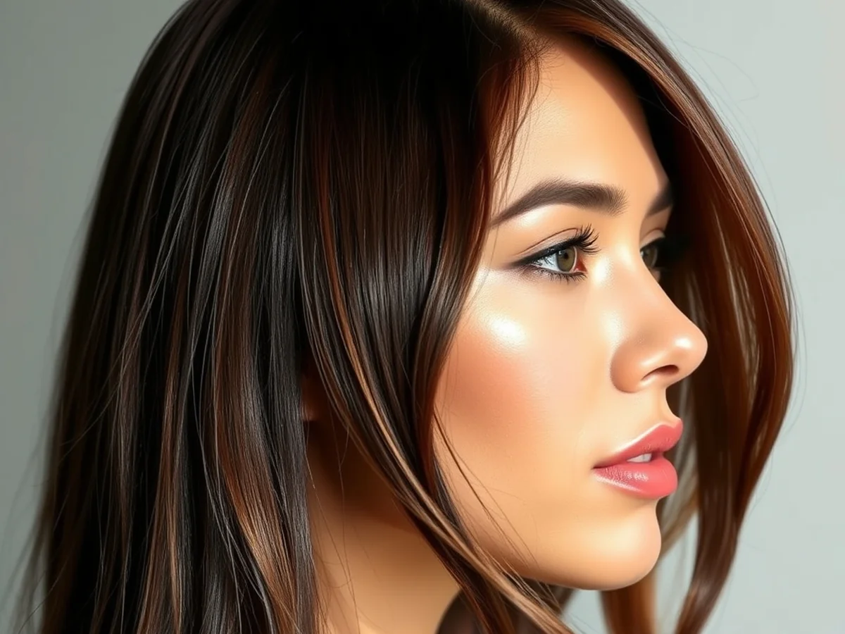 Glossy Brunette Finish - spring brunettes hair color