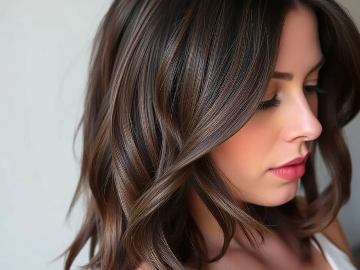 Natural Brunette Lowlights - spring brunettes hair color