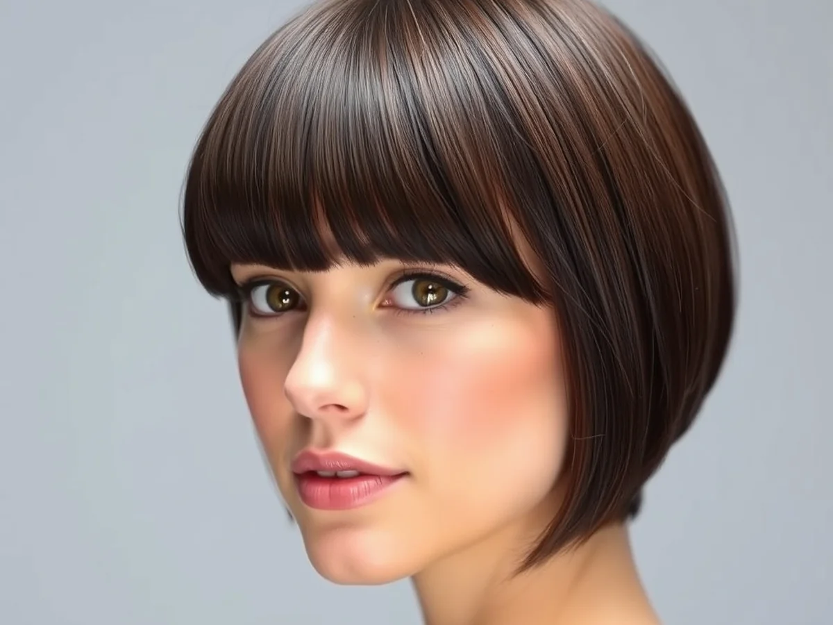 Wedge Cut With Bangs - stylish modern wedge haircut