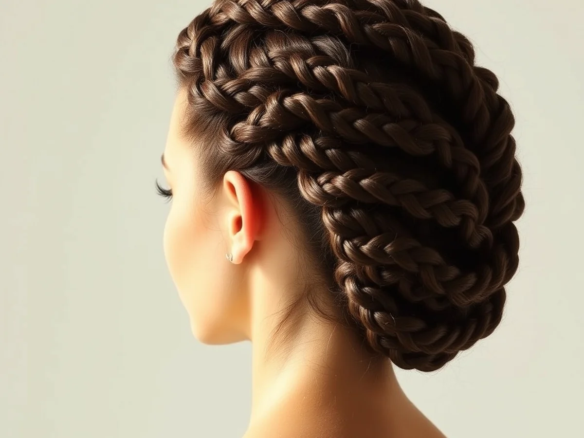 Braided Crown Look - updos for thin hair