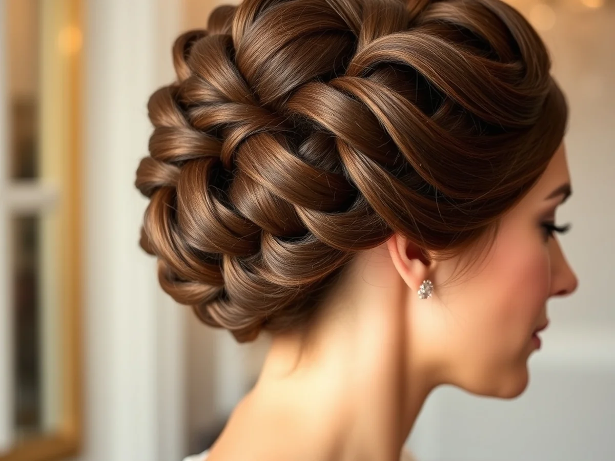 Formal Braided Updo - updos for thin hair