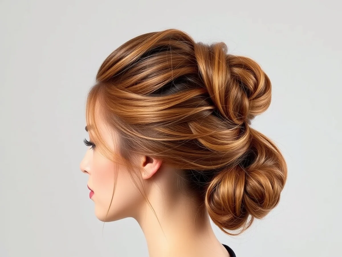 High Messy Bun - updos for thin hair