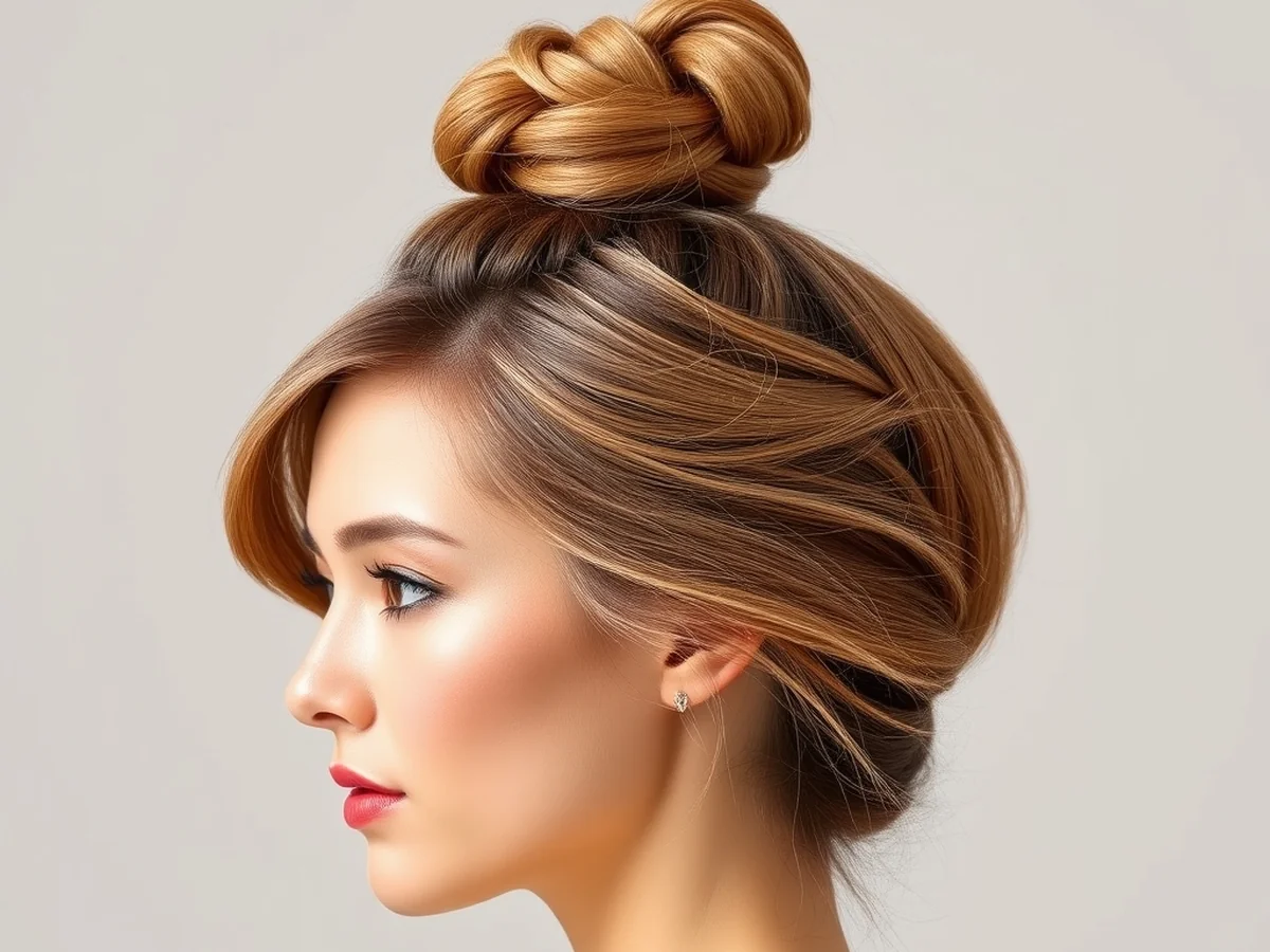 Loose Top Knot - updos for thin hair