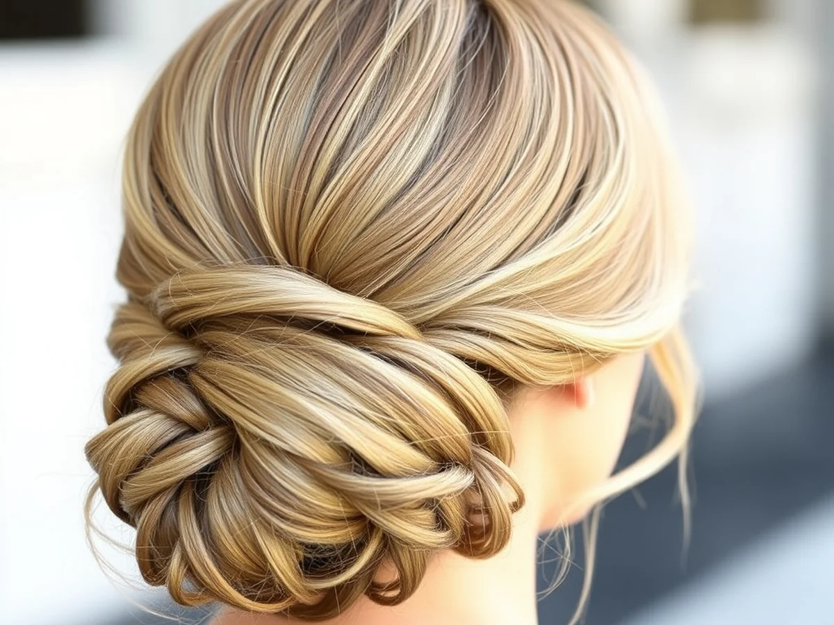 Low Chignon Style - updos for thin hair
