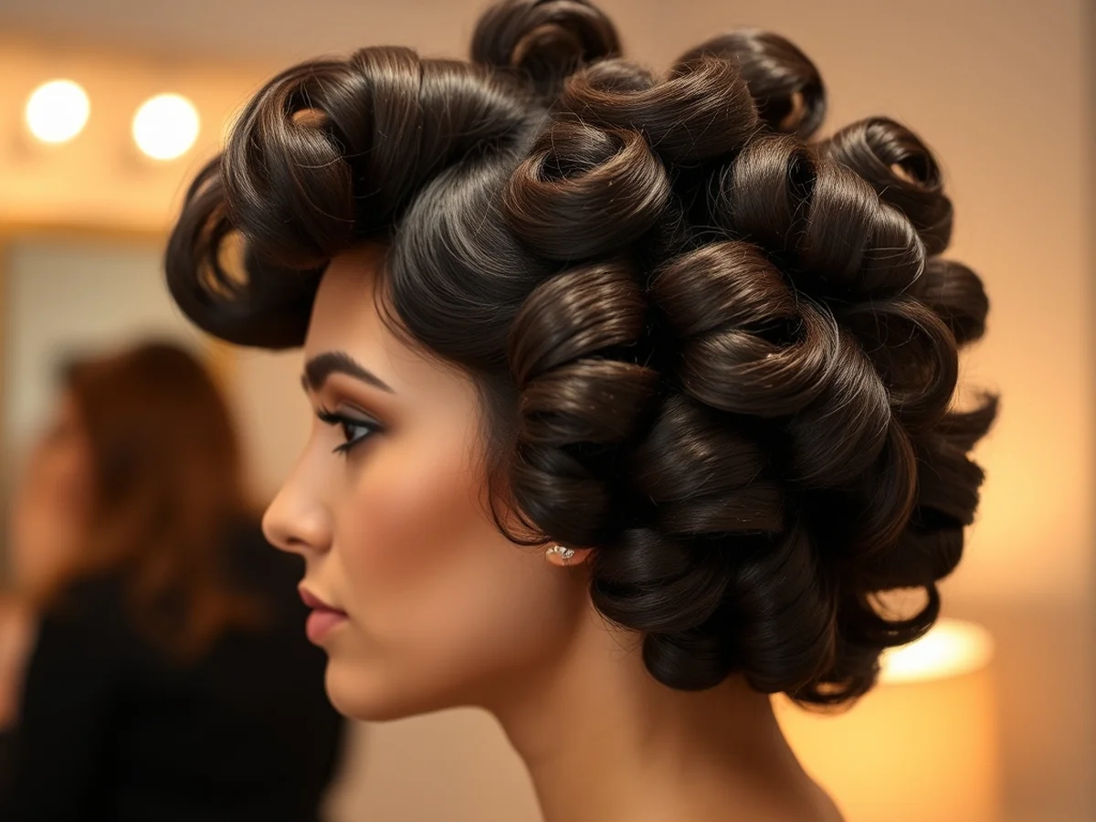 Pinned Up Curls - updos for thin hair