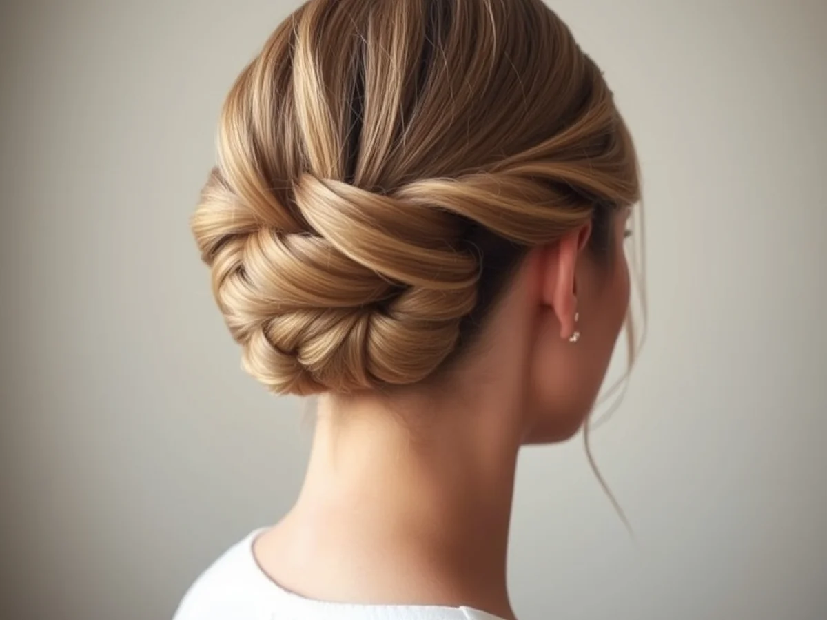 Simple Twisted Updo - updos for thin hair