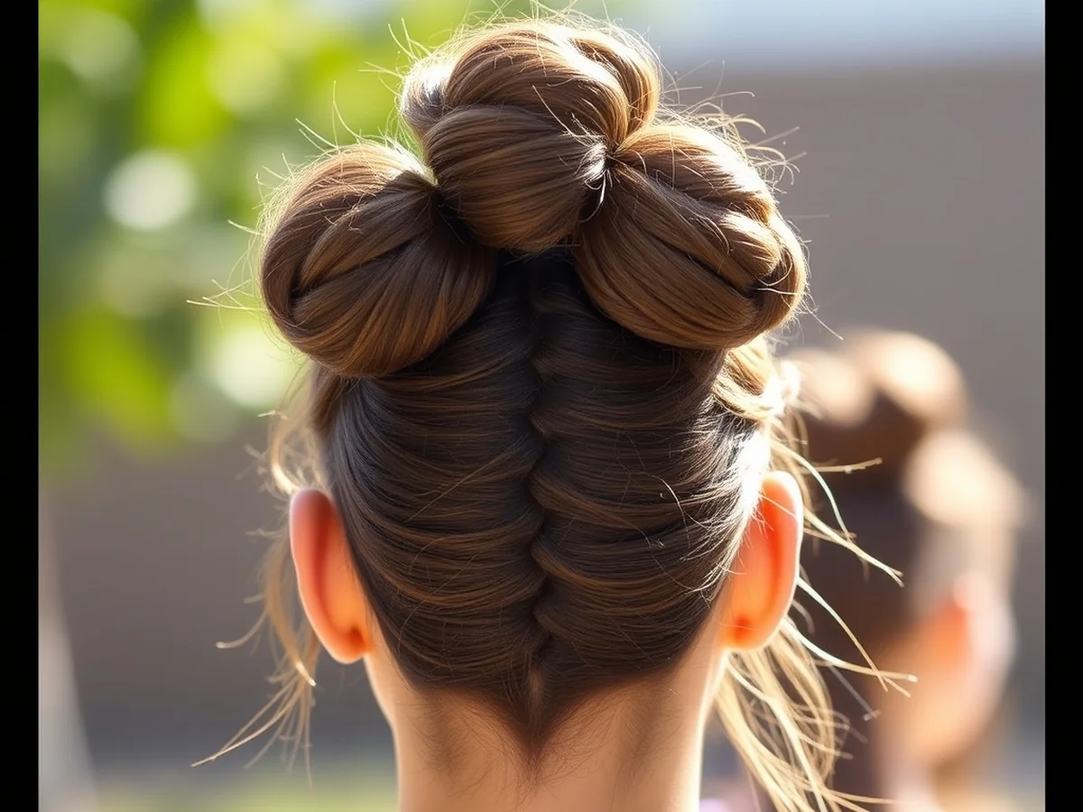 Space Bun Style - updos for thin hair