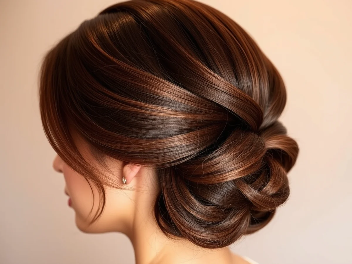 Voluminous Low Updo - updos for thin hair
