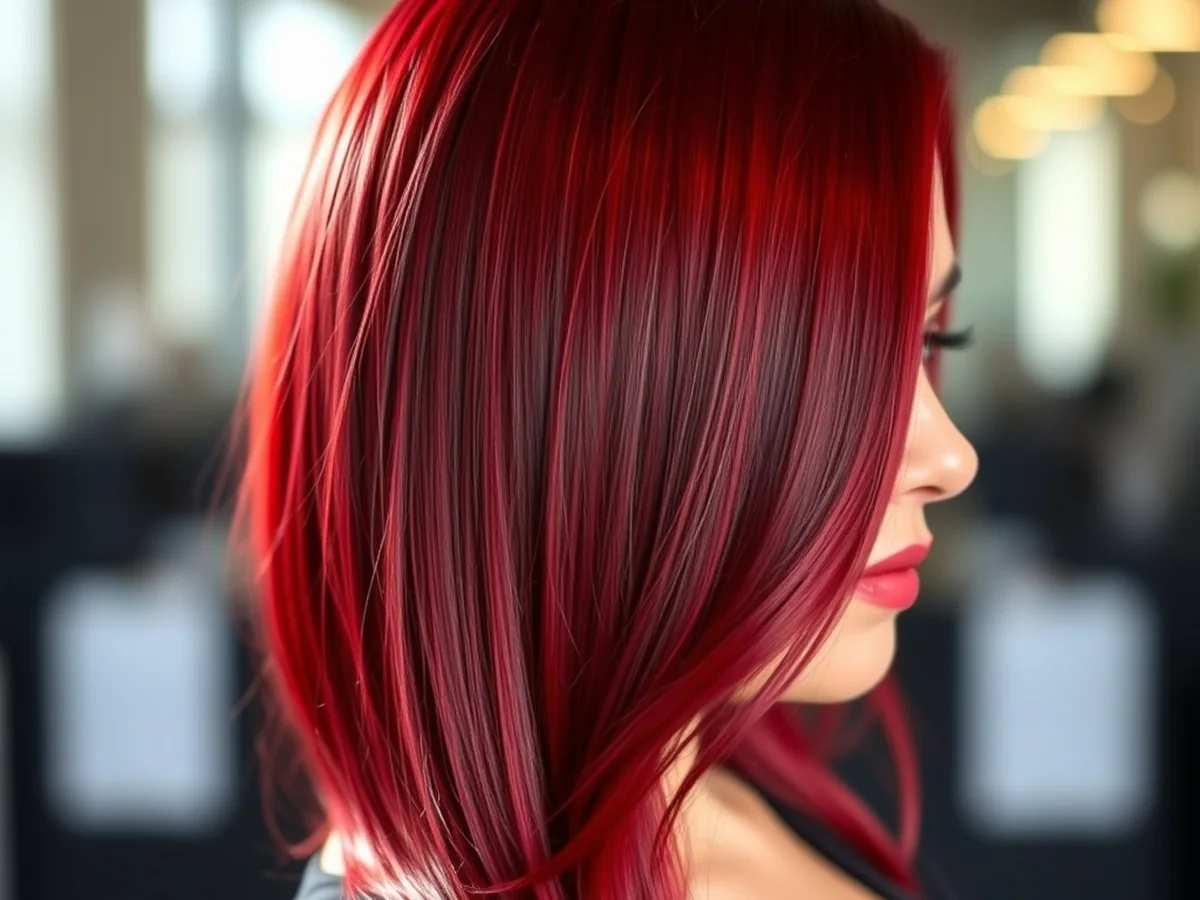 Adding Wine Red Gloss - wine red hair color