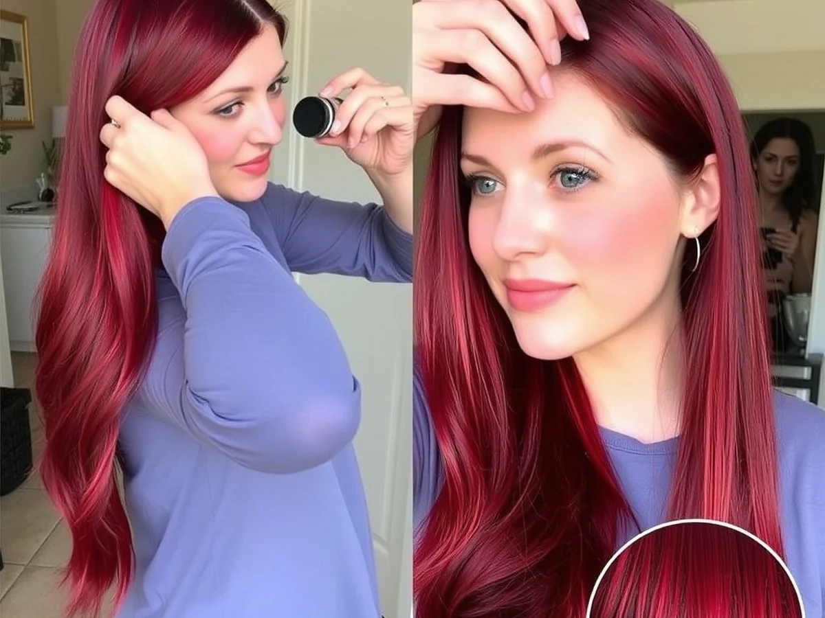 DIY Wine Red Application - wine red hair color