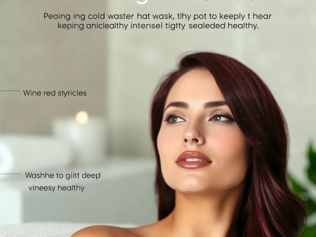 Protecting Wine Red Color - wine red hair color