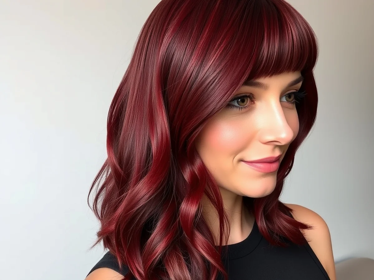 Wine Red Color Results - wine red hair color