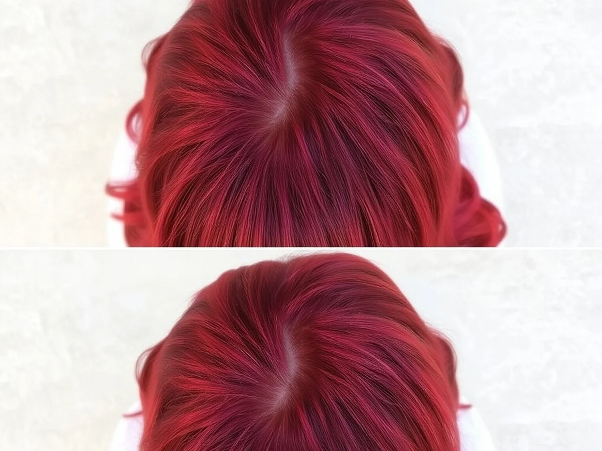 Wine Red Root Touch-ups - wine red hair color